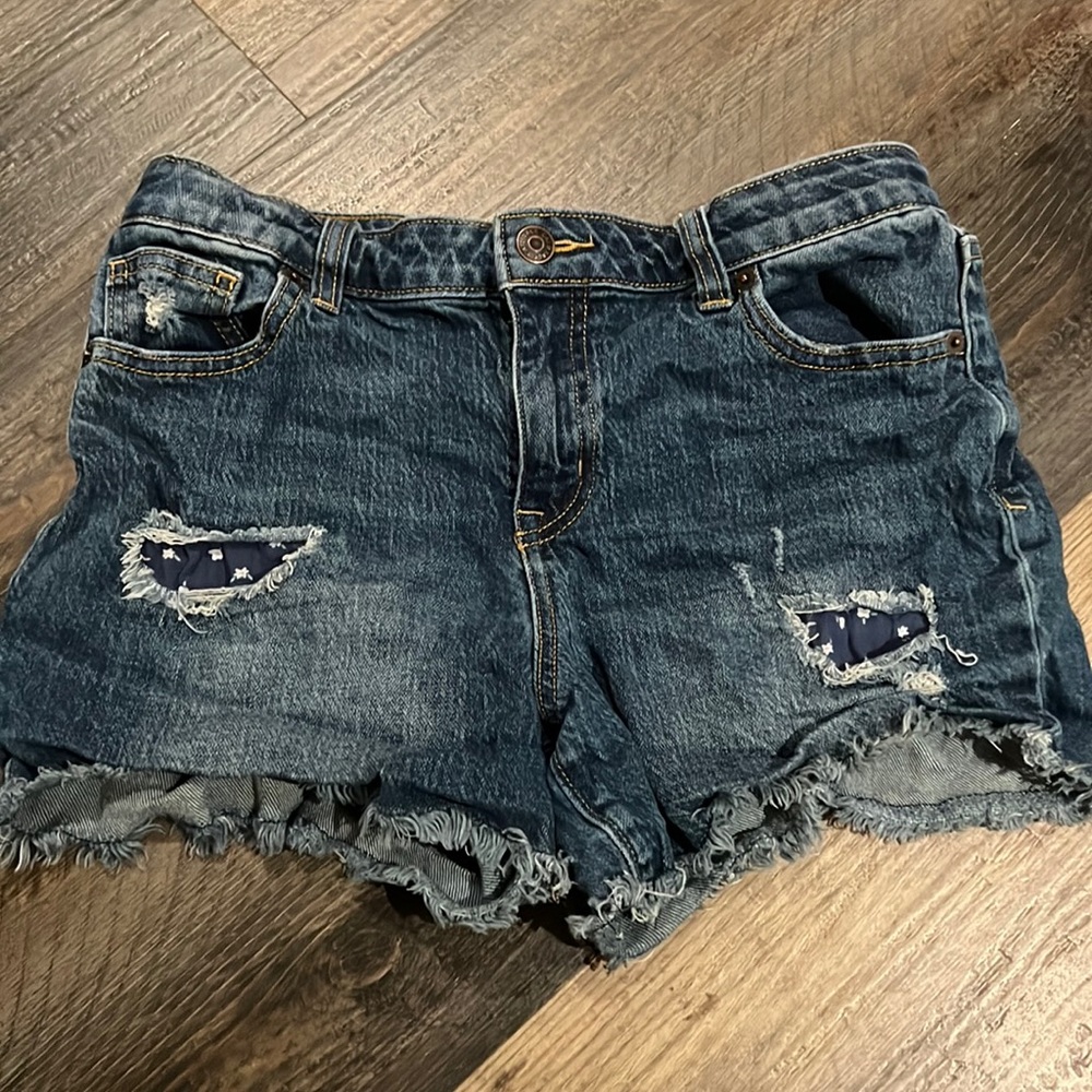 Cat n Jack distressed denim shorts girls 14/16